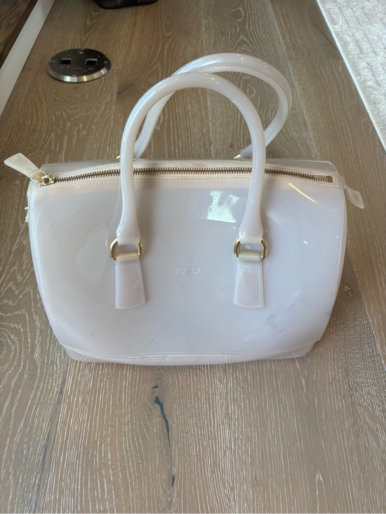 Furla Handbags - Furla Rose Candy Glossy Dome Satchel